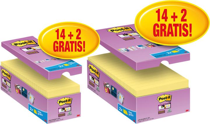 Image du produit Post-it Super Sticky (76 x 76 mm)