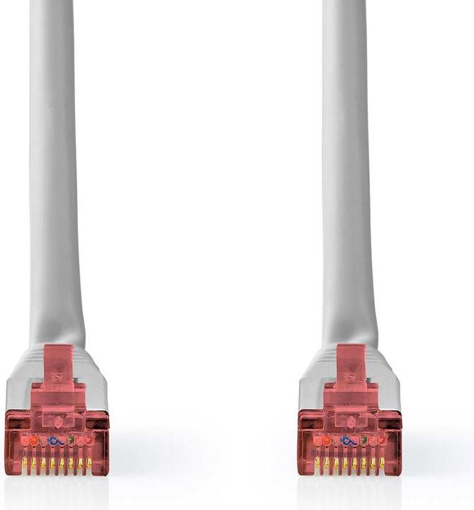 Productafbeelding Nedis Cat 6 Kabel | RJ45 Stekker | SF/UTP | 5,00 m | Rond | PVC | Grijs | Label (SF/UTP, CAT6, 5 m)