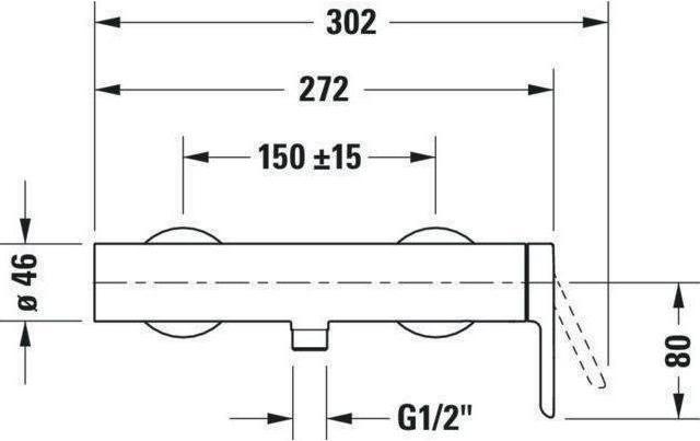 Produktbild Duravit Einhebel-Brausemischer C.1 Aufputz chrom