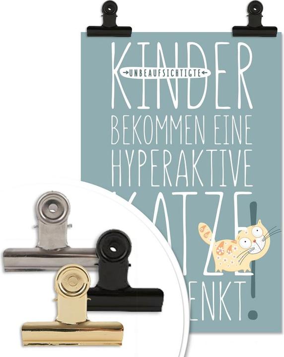Actual product image Trenddeko Unsupervised children are given a hyperactive cat. (80 x 120 cm)