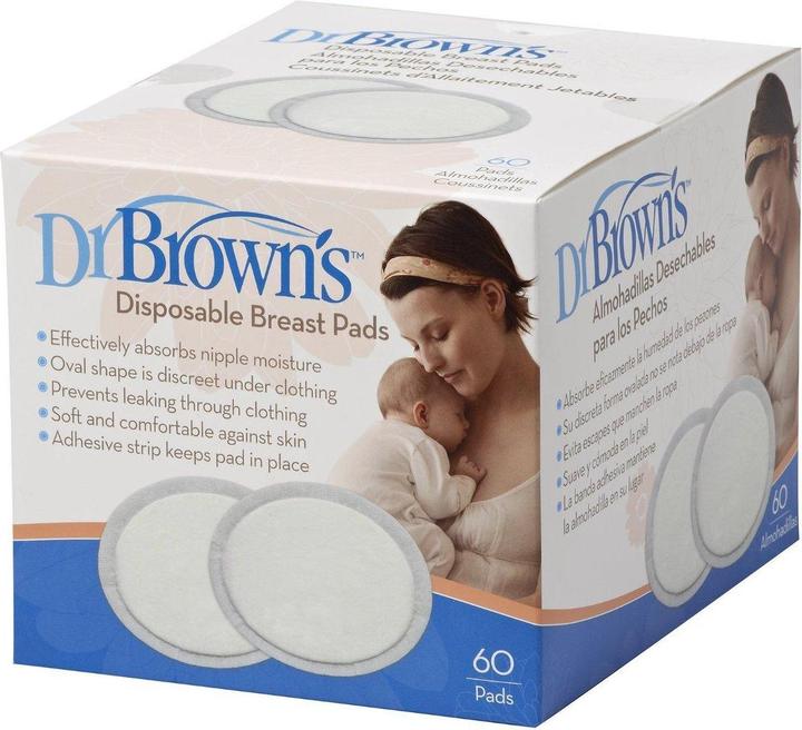 Dr Browns Disposable Absorbent Breast Pads for Leaking - 60pk (60 x)