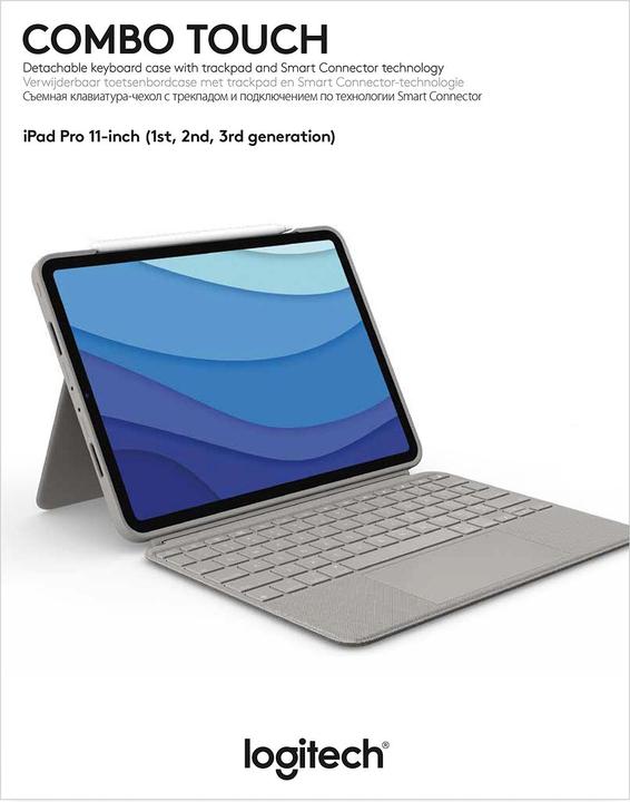 Produktbild Logitech Combo Touch (CH, iPad Pro 11 2020 (2. Gen), iPad Pro 11 2022 (4. Gen), iPad Pro 11 2018 (1. Gen), iPad Pro 11 2021 (3. Gen))