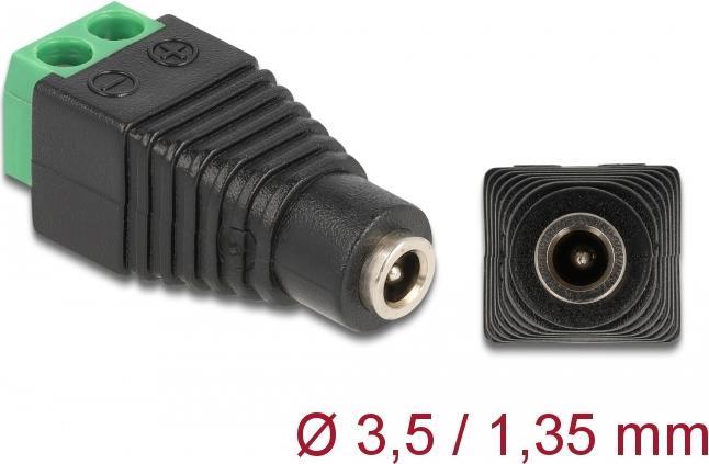 Actual product image Delock Adapter DC 1.35 x 3.5 mm female > terminal block 2 pin