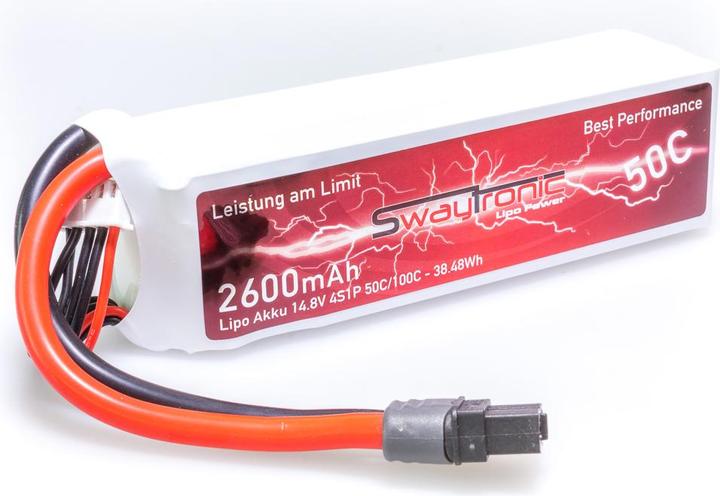 Immagine prodotto Swaytronic 4S 14.8V 2600mAh 50C/100C XT60 (14.80 V, 2600 mAh)