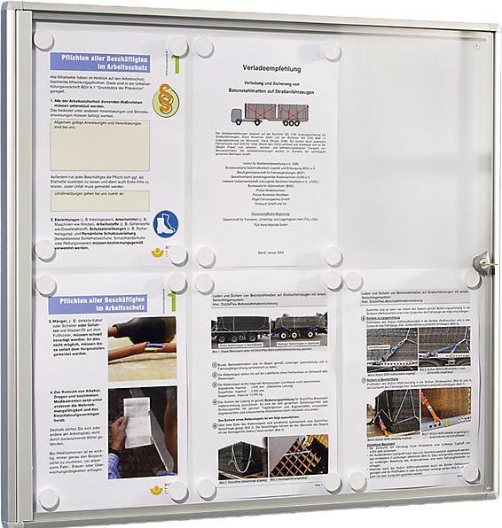 Produktbild eurokraft basic Info-Schaukasten für innen (Magnettafel, Pinnwand, 49.5 x 35 cm)