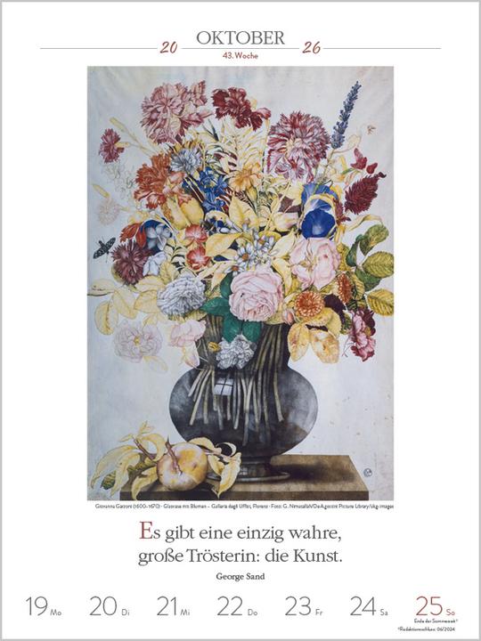 Produktbild Literaturkalender Kunst 2026 (24 x 32 cm, Deutsch)