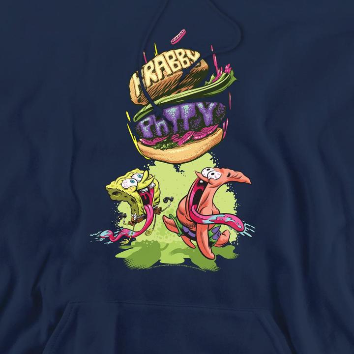Immagine prodotto Spongebob Squarepants Krabby Patty From The Sky Felpa con Cappuccio Uomo (XXL)