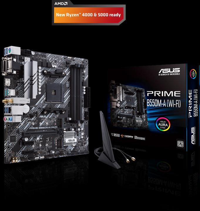 Produktbild ASUS PRIME B550M-A WI-FI (AM4, AMD B550, mATX)