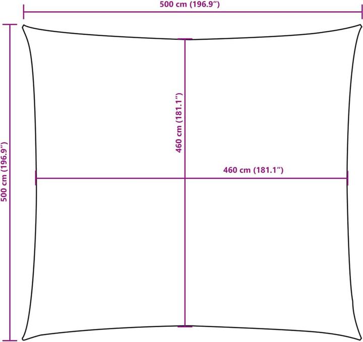 Produktbild VidaXL Sonnensegel (500 x 500 cm)