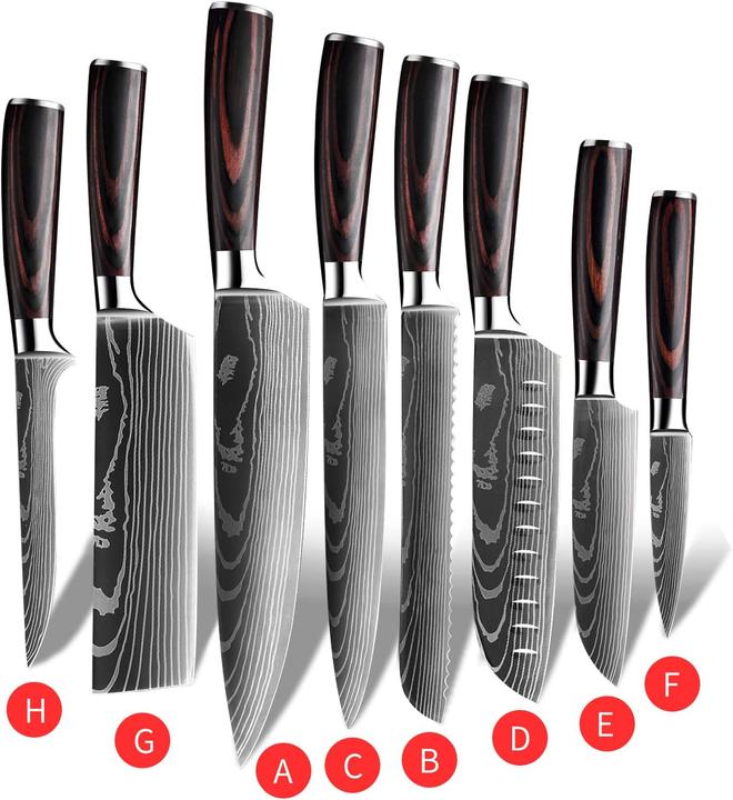 Actual product image Kepeak Scharfe Kochmesser aus Edelstahl (20 cm)