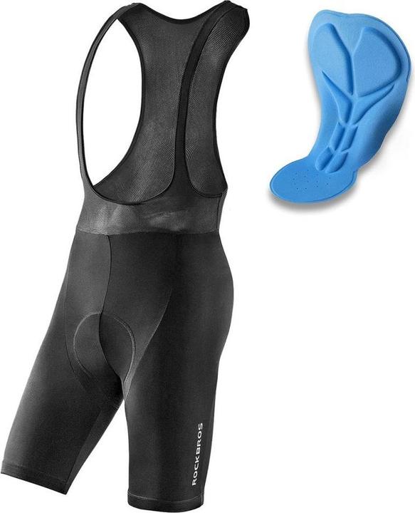 Rockbros RK2002M short bib shorts with M insert - black (M)