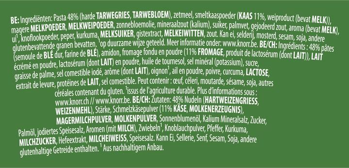 Nährwerte und Zutaten Knorr Mac & Cheese (62 g)