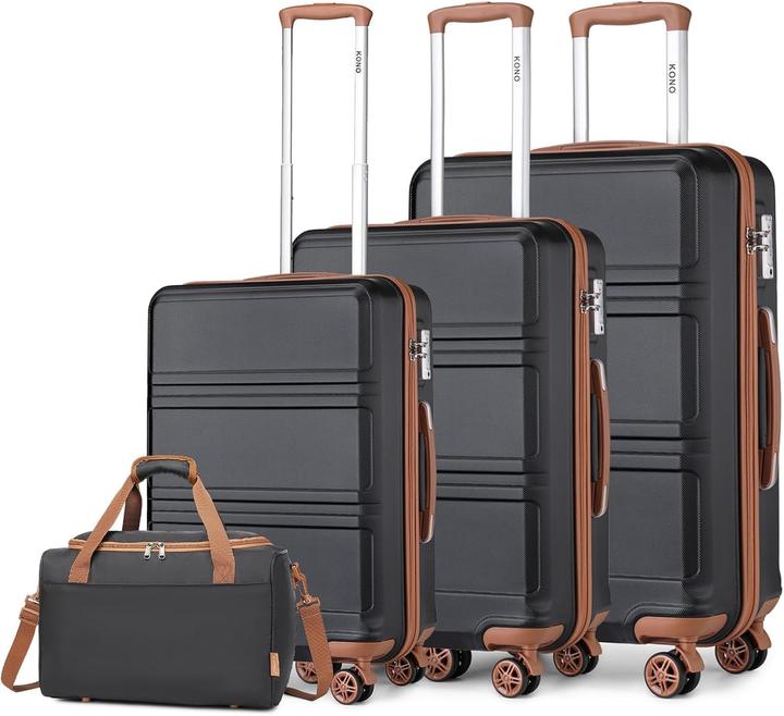Actual product image Kono 4-teiliges Hartschalen-Kofferset (96 l, Hand luggage (up to 50 litres), M (50 - 90l), L (90 - 115l))