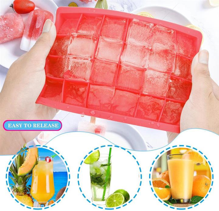 Produktbild Intirilife 2x Eiswürfelformen 2er Set à 24 Fächer