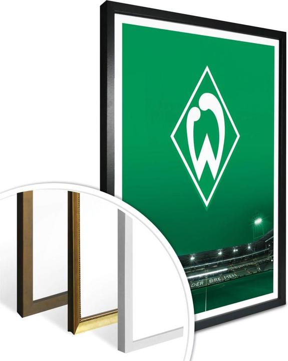 Produktbild SV Werder Bremen Werder Bremen Logo mit Tribüne (50 x 60 cm)