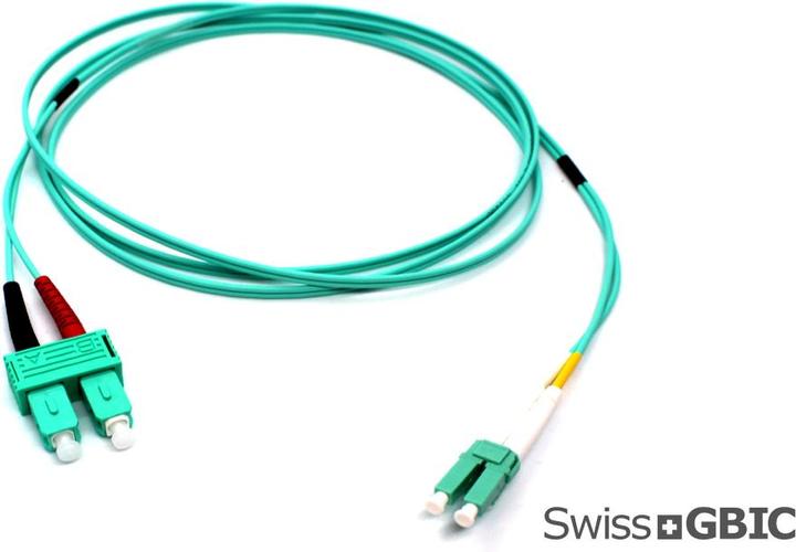 Produktbild SwissGBIC Fiber PatchCord LC-SC-OM3-D-3 (U/UTP, CAT6, 0.26 m)