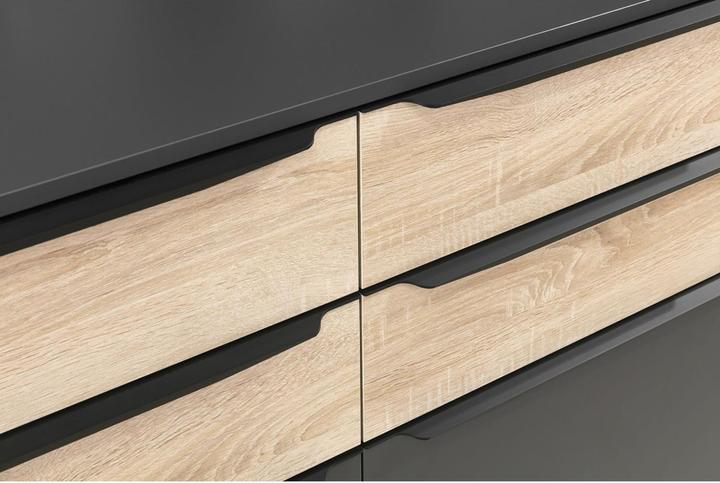 Actual product image Schüco Contour handle strip Furniture handle length 595 mm Aluminium black anodised
