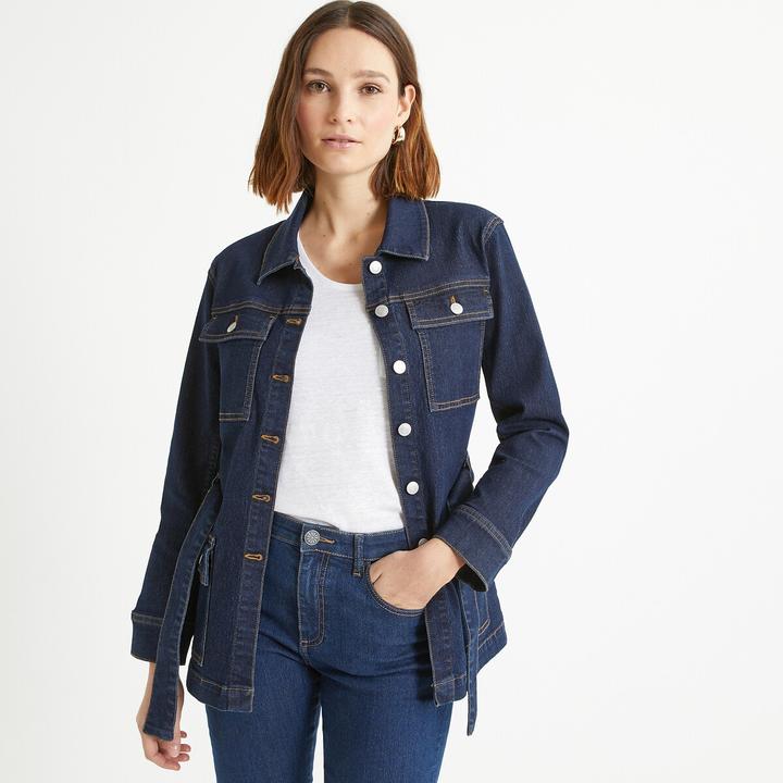 Anne Weyburn Jeansjacke mit gerader Schnittform