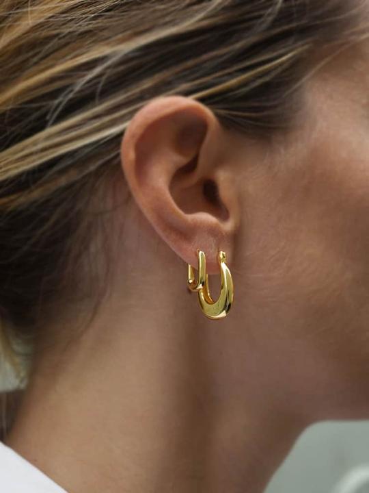 Immagine prodotto Tara Style Uma Hoop - Creolen (waterproof) (100% impermeabile, Acciaio inossidabile placcato oro 18k)