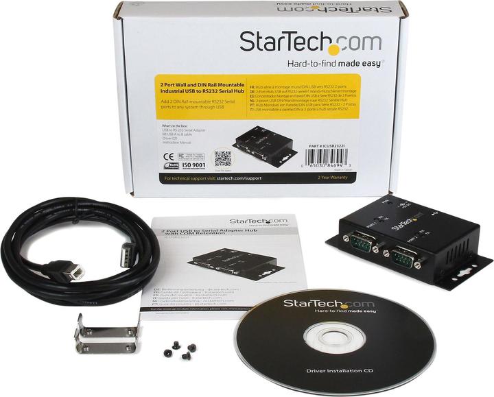 Produktbild StarTech 2x USB To Serial Adapter Hub (USB-B, 2 Ports)