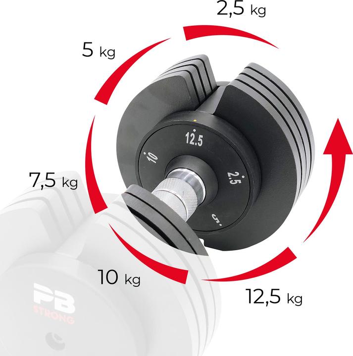 Image du produit Perform Better Haltère réglable (1 x 2,5 kg - 12,5 kg)