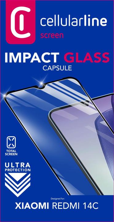 Produktbild Cellularline Impact Glass Capsule (1 Stück, Xiaomi Redmi 14C)