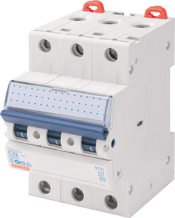 Produktbild Gewiss GEWI GW92566 Leitungsschutzschalter (MCB) B-10A 10 kA 3-Pol 3TE
