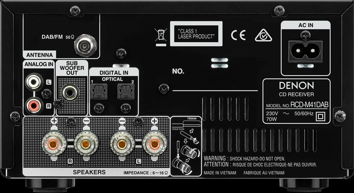 Image du produit Denon D-M41DAB (Bluetooth, Lecteur de CD, 2x 30 W)