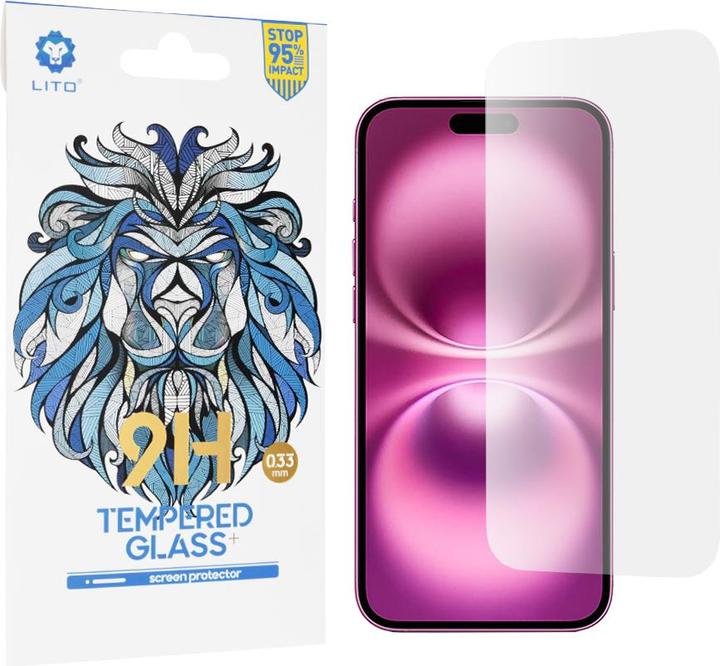 Productafbeelding Lito - 2.5D Classic Glass - iPhone 16 Plus - Clear (1 Stuk, Apple iPhone 16 Plus)
