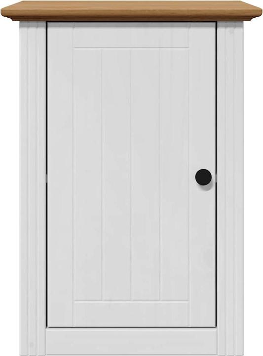 Produktbild VidaXL 4-tlg. Badmöbel-Set BODO Weiss und Braun Massivholz Kiefer