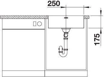 Produktbild Blanco Supra 500-IF R12 (Aufsatzspülbecken, 54 cm, 50 cm)