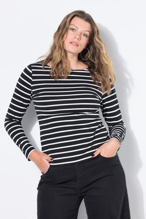 Produktbild Studio Untold T-Shirt, Slim Shape, Ringeljersey, Langarm (54)