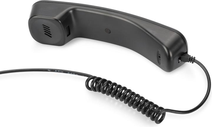 Produktbild Digitus Telefon Hoerer USB fuer Skype MSN ICQ X-lite Dialpad MediaRing Net2phone etc. schwarz