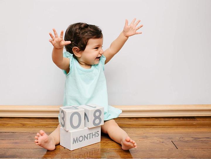 Actual product image Pearhead Age blocks