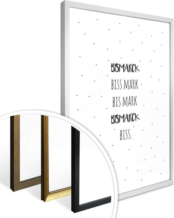 Actual product image Trenddeko Tongue twister - Bissmarck bit Mark (60 x 80 cm)
