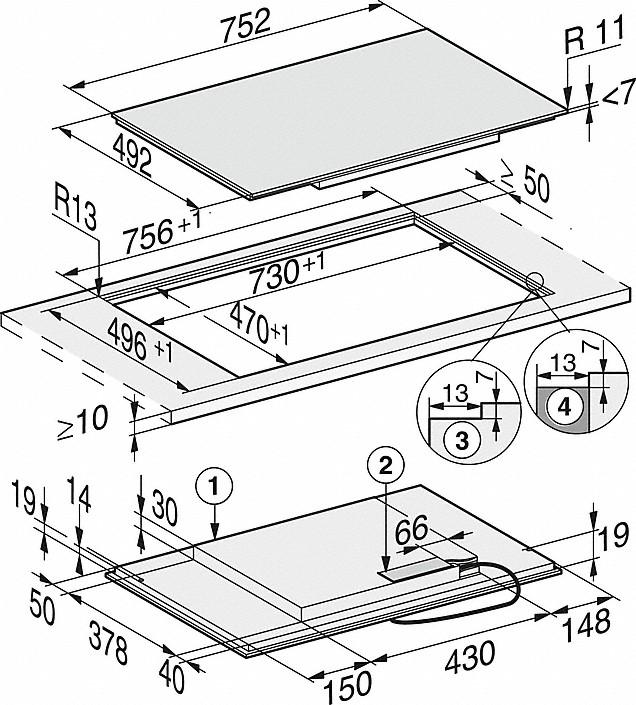 Actual product image Miele KM 7414 FX GLASS 26741480CH