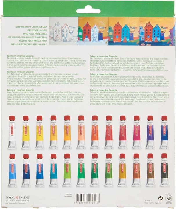 Produktbild Talens Gouachefarbenset (Multicolor, 288 ml)