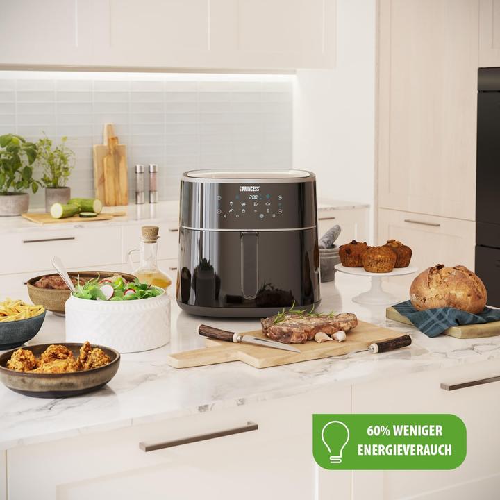 Actual product image Princess 01.182244.01.001 Deep fryer Single 6 L Independent 1500 W Hot air fryer Black