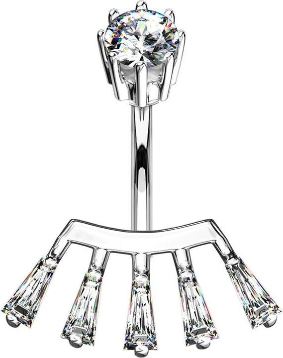 Immagine prodotto Star Piercing Banana Filo Interno Principessa d'Argento (Ottone, Acciaio chirurgico 316L)