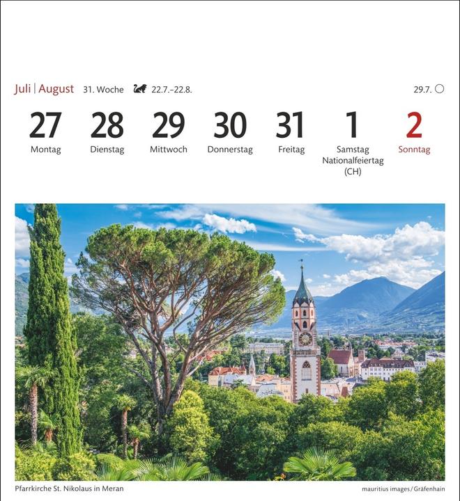 Immagine prodotto Harenberg Südtirol Sehnsuchtskalender 2026 - Wochenkalender mit 53 Postkarten (Copertina rigida, Tedesco)