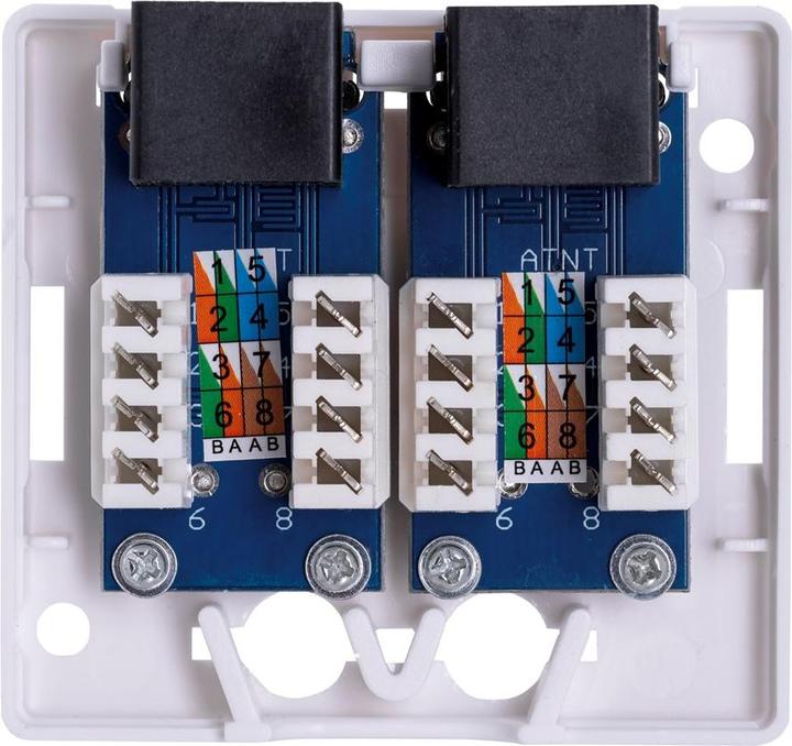 Productafbeelding Lanberg OU6-0002-W Contactdoos RJ-45 Wit