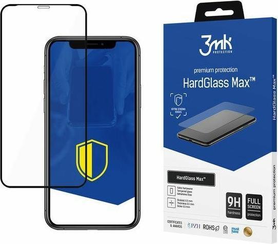 Produktbild 3MK HardGlass Max Displayschutz, Apple, iPhone XS, Tempered Glass, transparent/Schwarz (1 Stück, Apple iPhone XS)