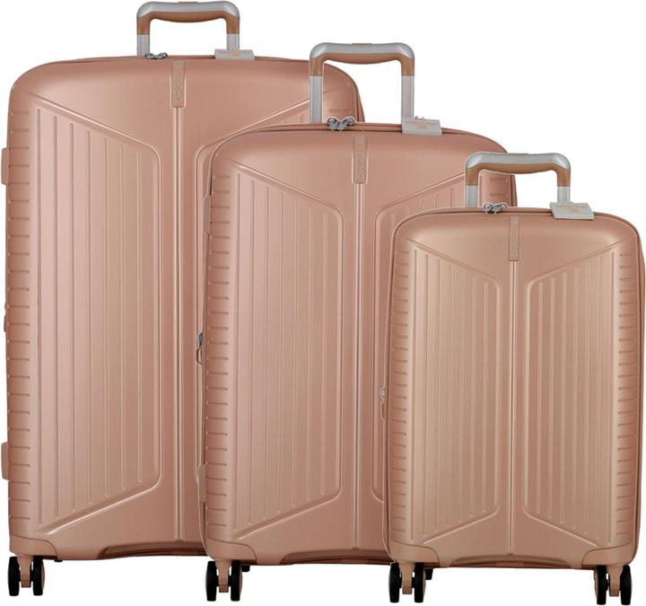 Jump Evae 4-wheel suitcase set 3-piece with stretch fold (207 l, XL (from 140l))