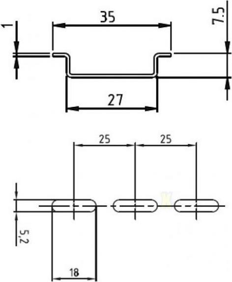 Image du produit Varia Rail DIN - 10 cm 35 x 7.5 mm