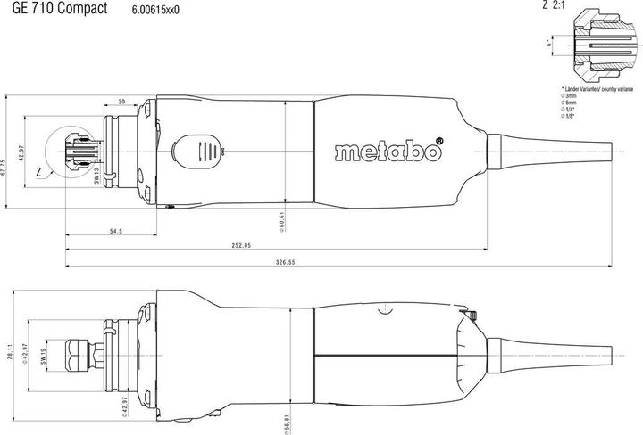 Actual product image Metabo GE 710 Compact (Straight grinder, 710 W)