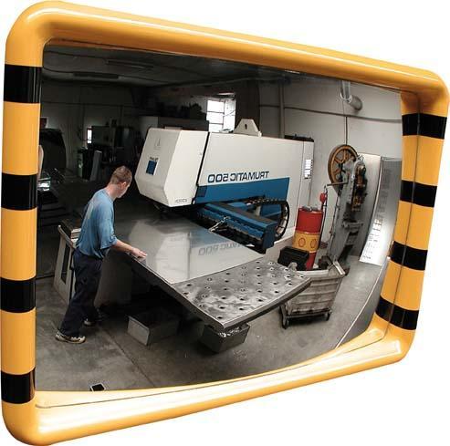 Productafbeelding Dancop Industriële spiegel geel/zwart 30x50 cm (30 x 50 cm)