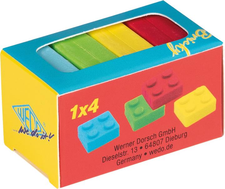 Actual product image Wedo Eraser building block 4pcs assorted