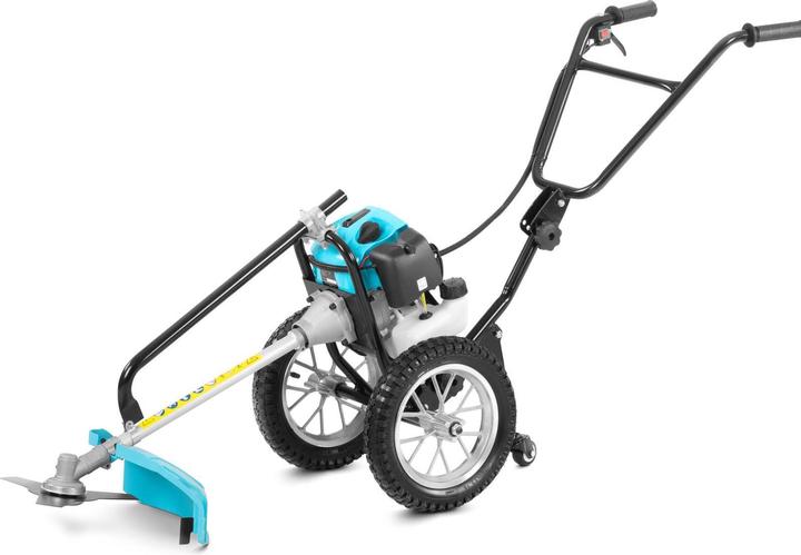 Hillvert Benzin Motorsense + Freischneider schiebbar Rasentrimmer 1.63k W 51.7 cm³ (Metallschneideblatt)