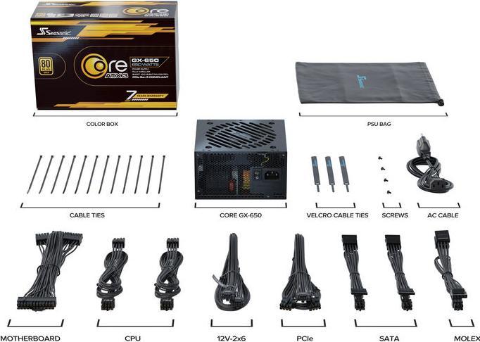 Produktbild Seasonic Core GX-650-V2 650W ATX3.1 black (650 W)