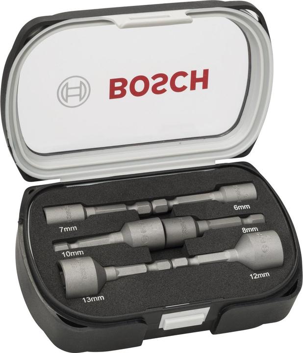 Actual product image Bosch Professional Zubehör Socket wrench set 6 pieces (13 mm, 8 mm, 10 mm, 6 mm, 12 mm, 7 mm)